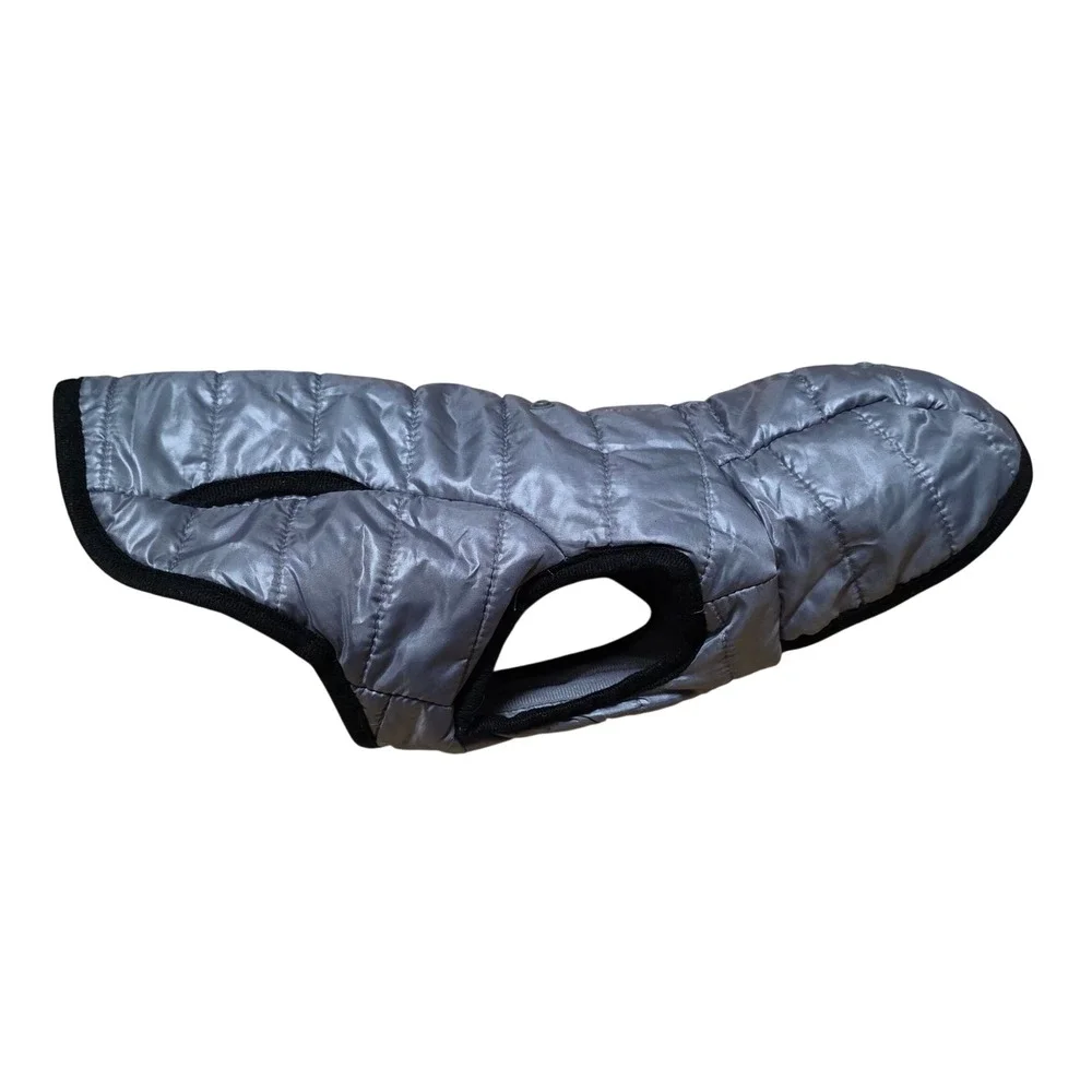 Puffer Dog Jacket Size XS‎ Silver Winter Warm Coat Pet Apparel